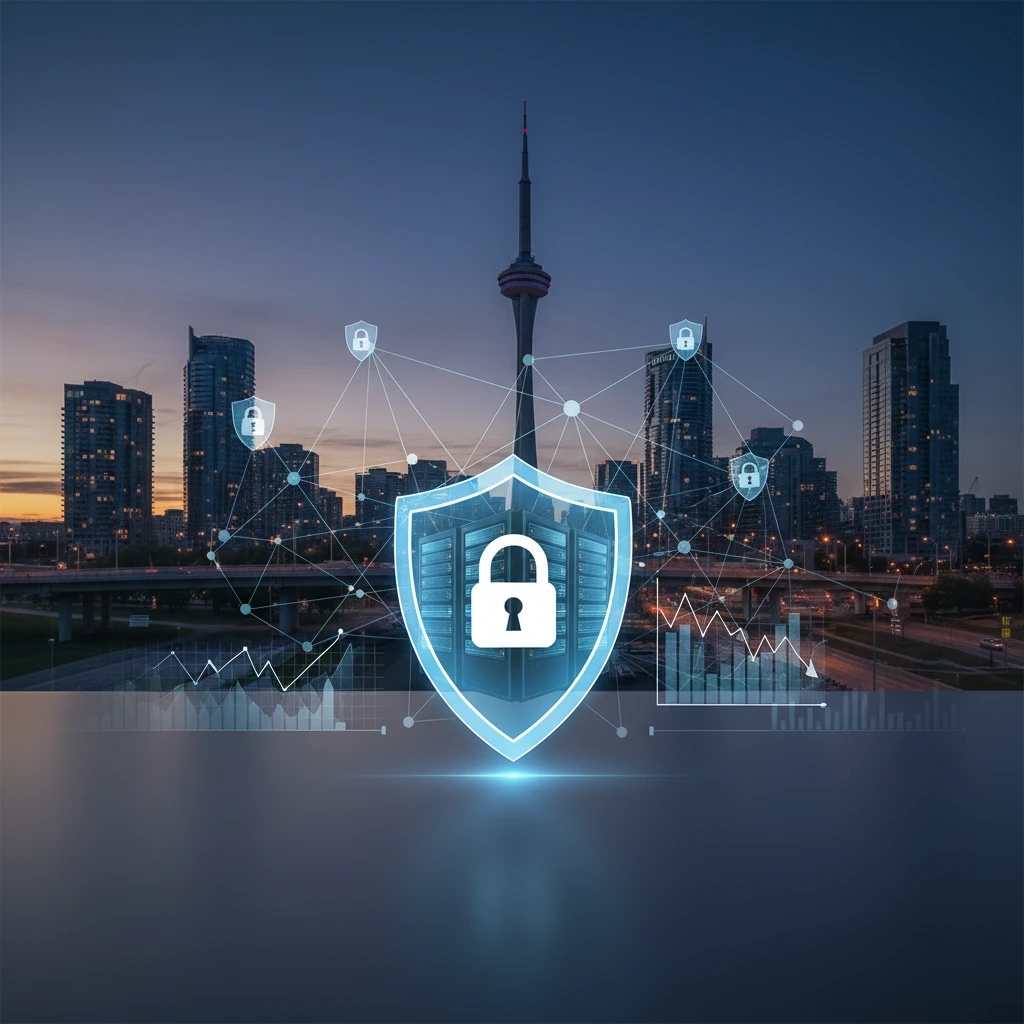 Professional illustration for article about Managed IT: Reduce Business Risk in Mississauga