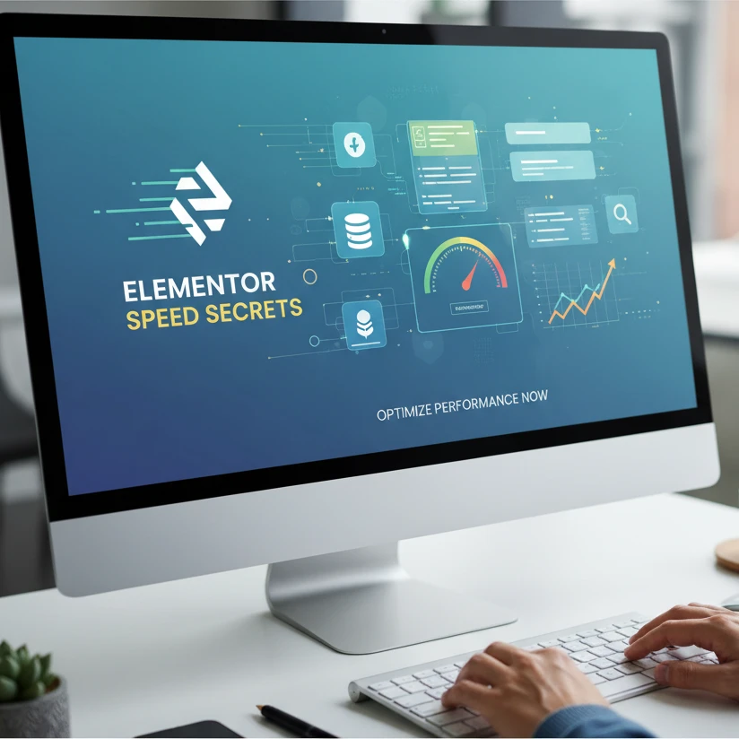 Professional illustration for article about Elementor Speed Secrets: Optimize Performance Now