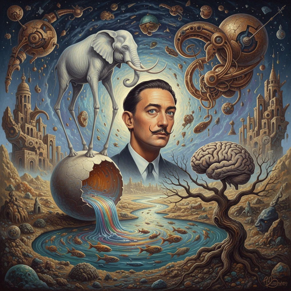 Professional illustration for article about Dalí Desconocido: Más Allá de los Relojes Derretidos