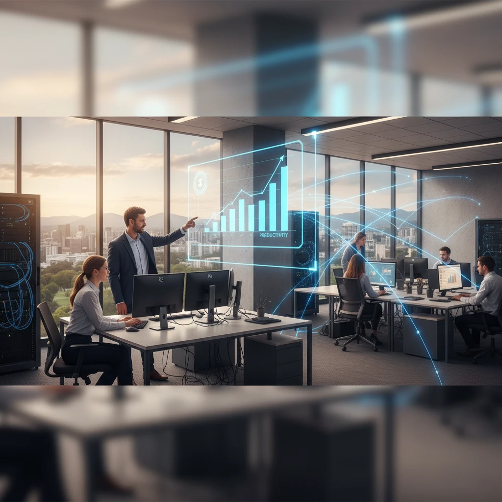 Professional illustration for article about Business IT Support: Reducing Downtime in Western Sydney