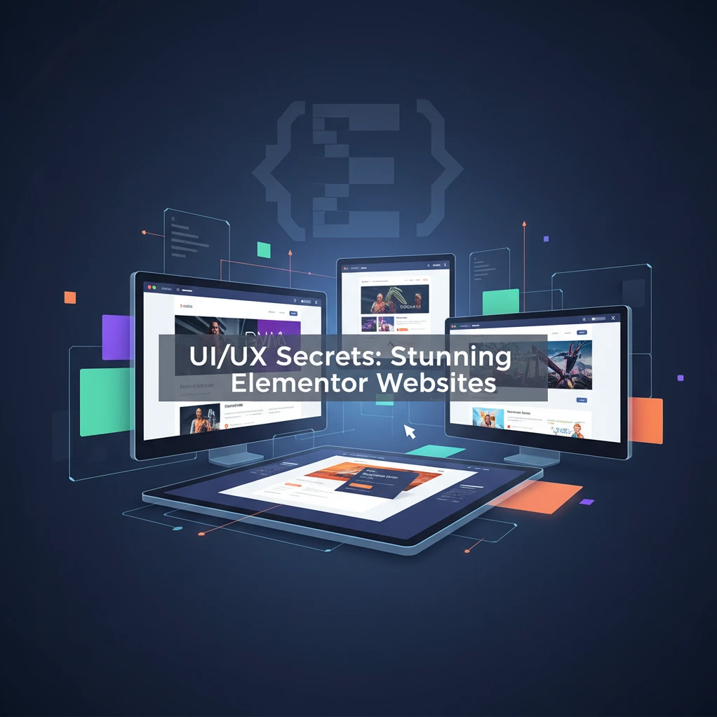 Professional illustration for article about UI/UX Secrets: Stunning Elementor Websites