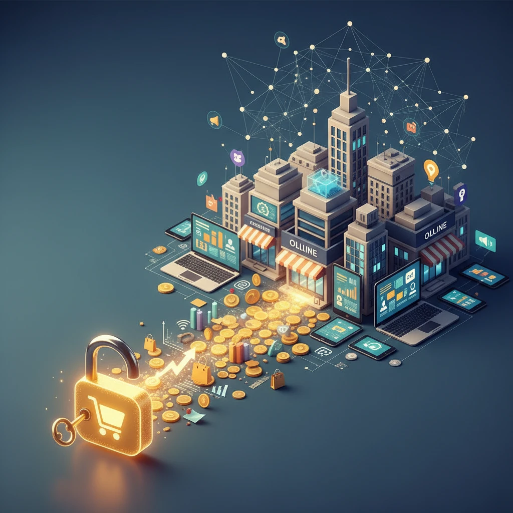 Professional illustration for article about Unlock E-commerce Success: Actionable Marketing Tips