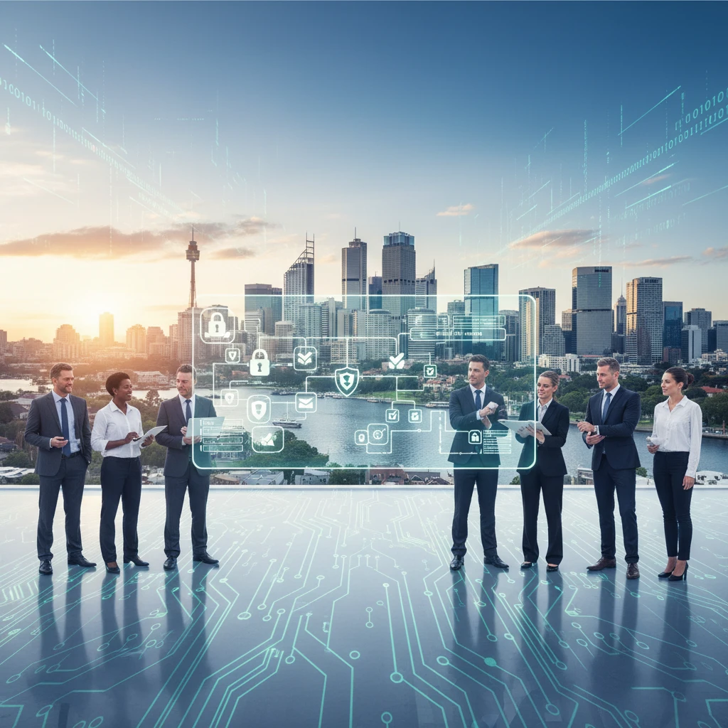 Professional illustration for article about Is Your Western Sydney Business IT Compliant?