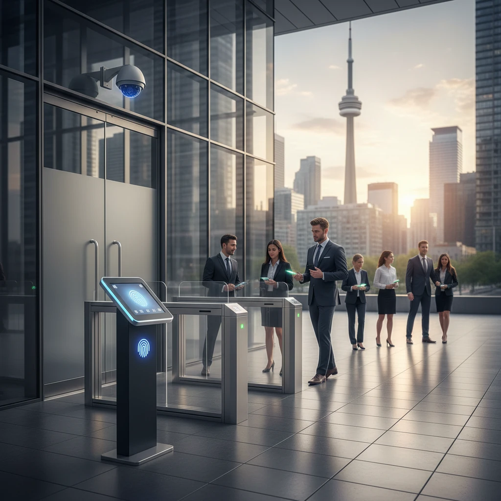 Professional illustration for article about Access Control Systems: Secure Your GTA Business Now