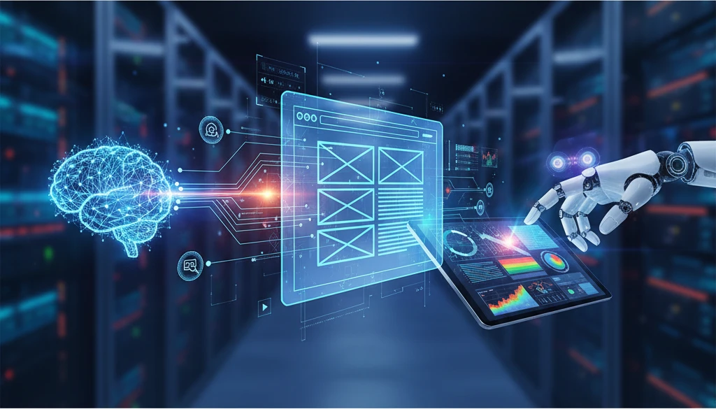 Professional illustration for article about Content Automation: Website UX Audit With AI