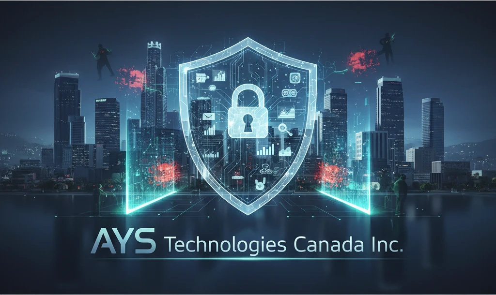 Professional illustration for article about Cybersecurity Guide: GTA Business Protection