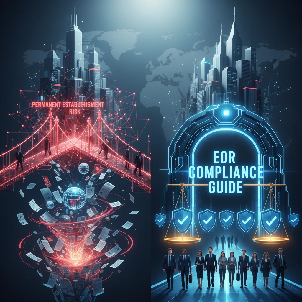 Professional illustration for article about Permanent Establishment Risk: The EOR Compliance Guide