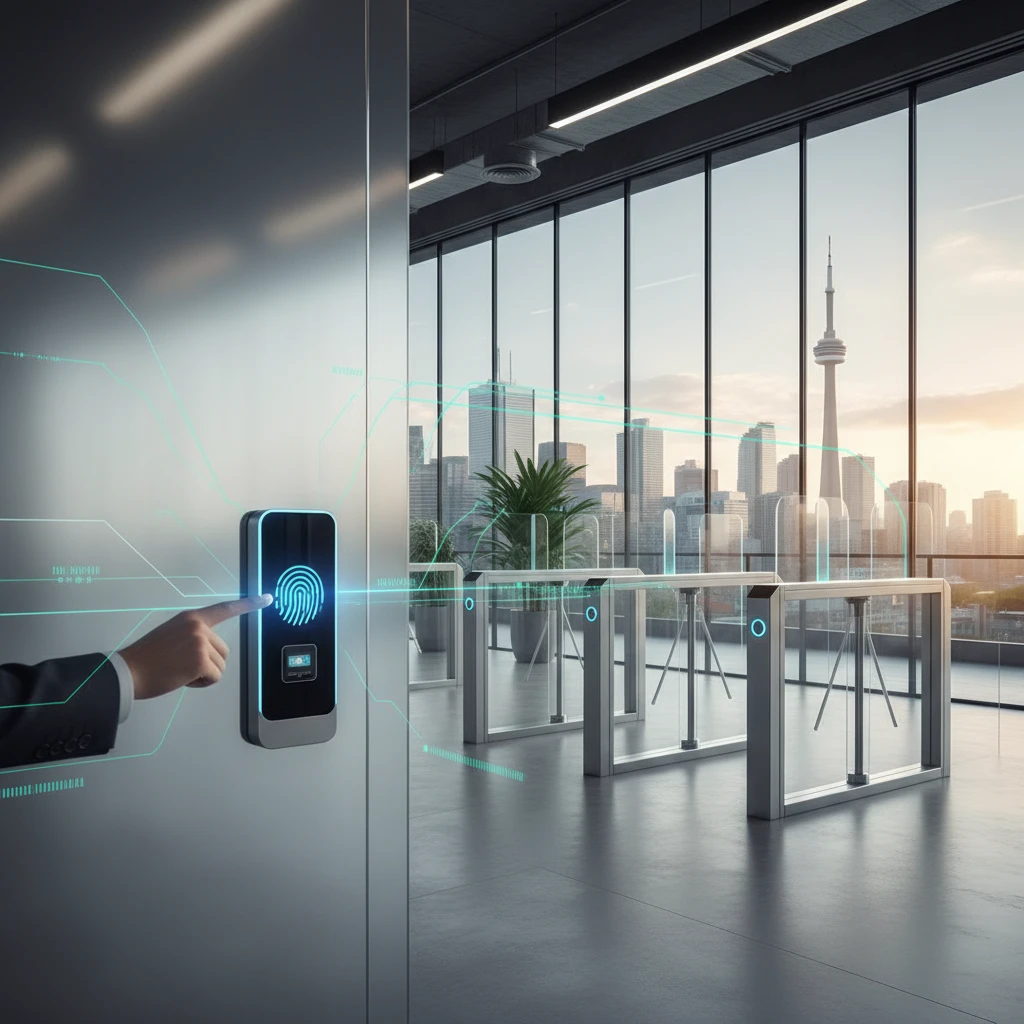 Professional illustration for article about Access Control Systems: Scalable Security for GTA Businesses