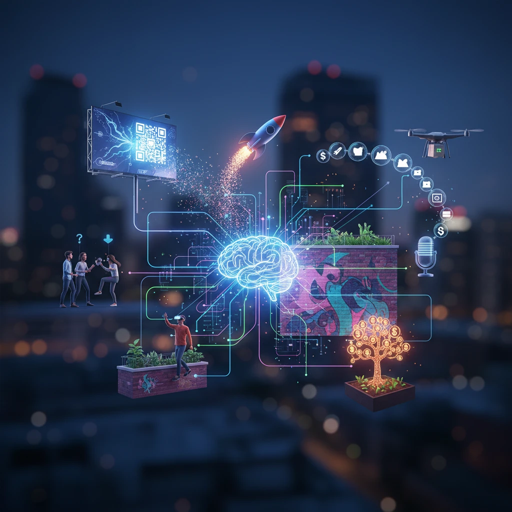 Professional illustration for article about Untraditional Marketing Channels: A Startups Guide