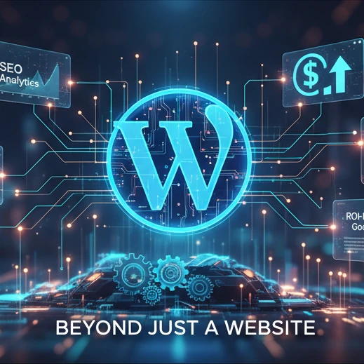 Professional illustration for article about High-Performance WordPress Web Design: Beyond Just a Website