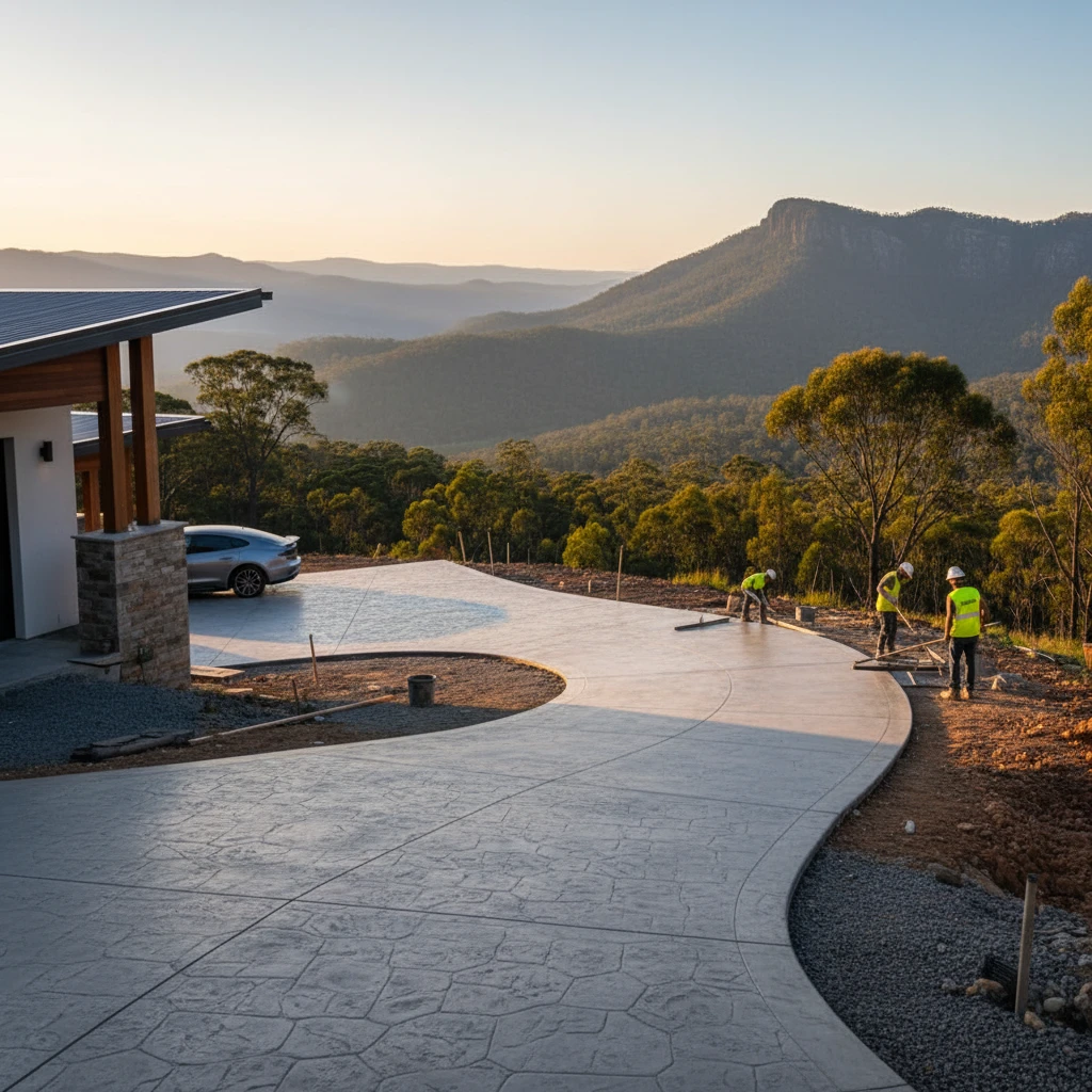 Professional illustration for article about Blue Mountains Concrete Driveways: Built to Last