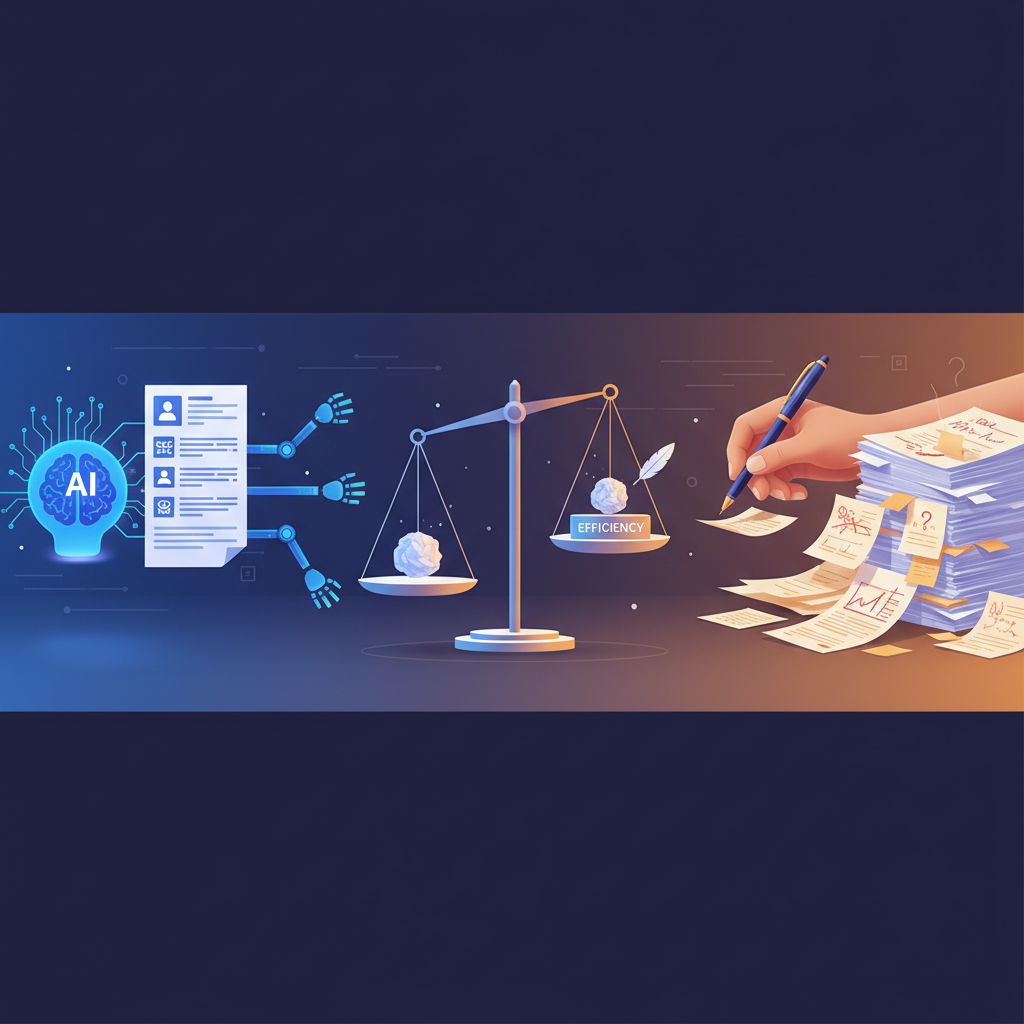 Professional illustration for article about Content Brief Automation: AI vs Manual - Which Wins?