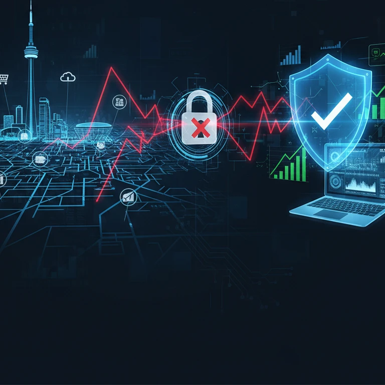 Professional illustration for article about Cybersecurity Risks: GTA Small Business Guide