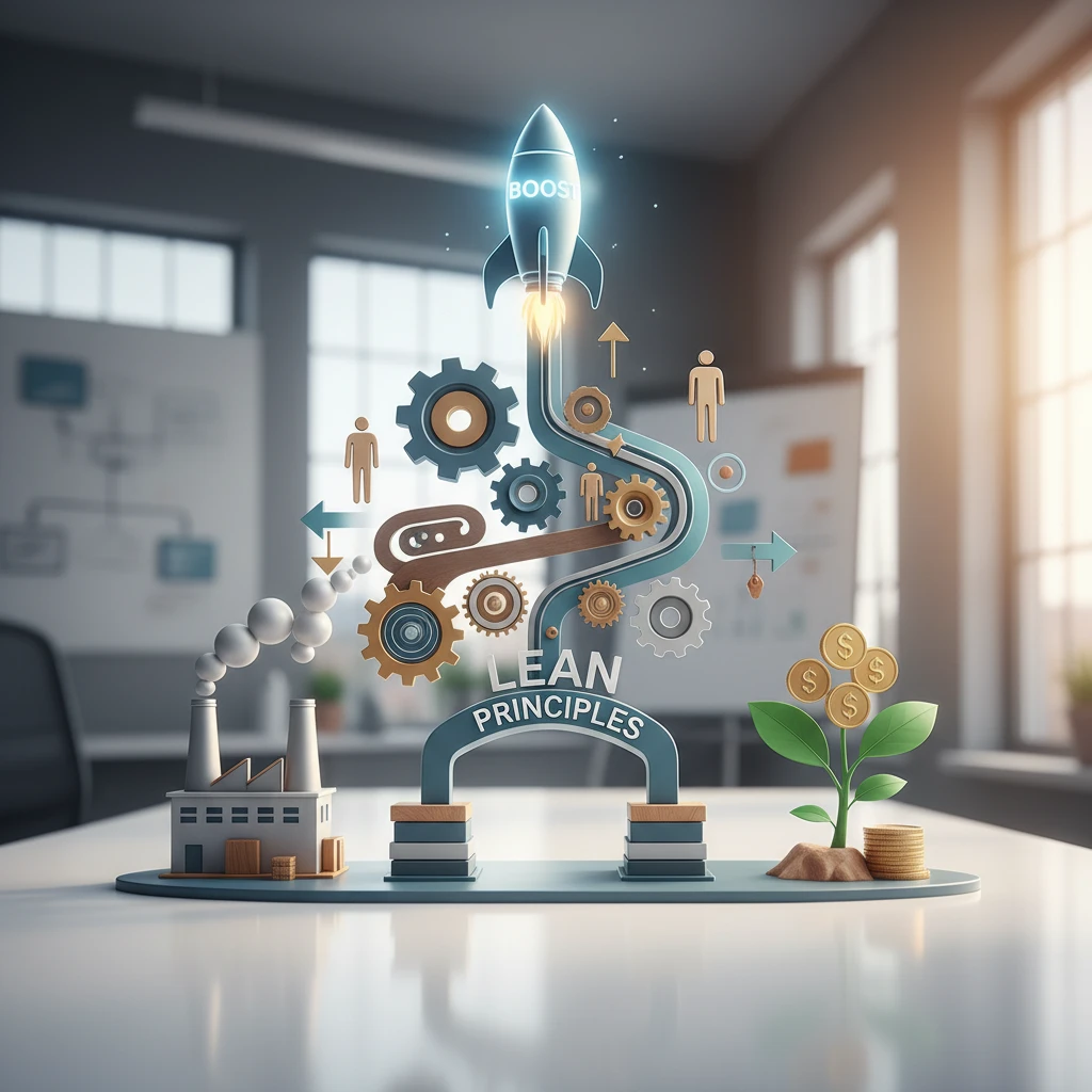 Professional illustration for article about Boost Your Business: A Guide to Lean Principles