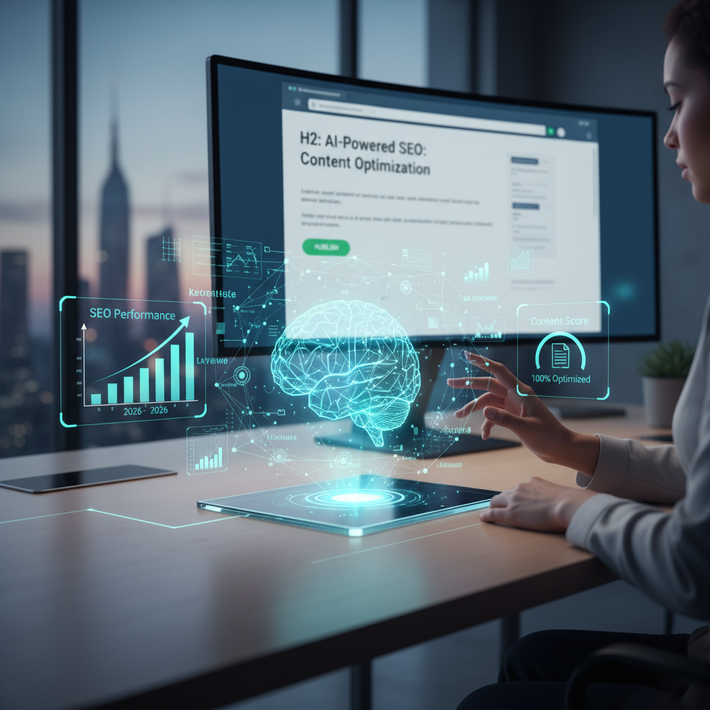 Professional illustration for article about AI-Powered SEO: Content Optimization in 2026