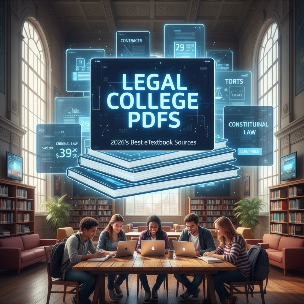 Professional illustration for article about 2026s Best eTextbook Sources: Legal College PDFs