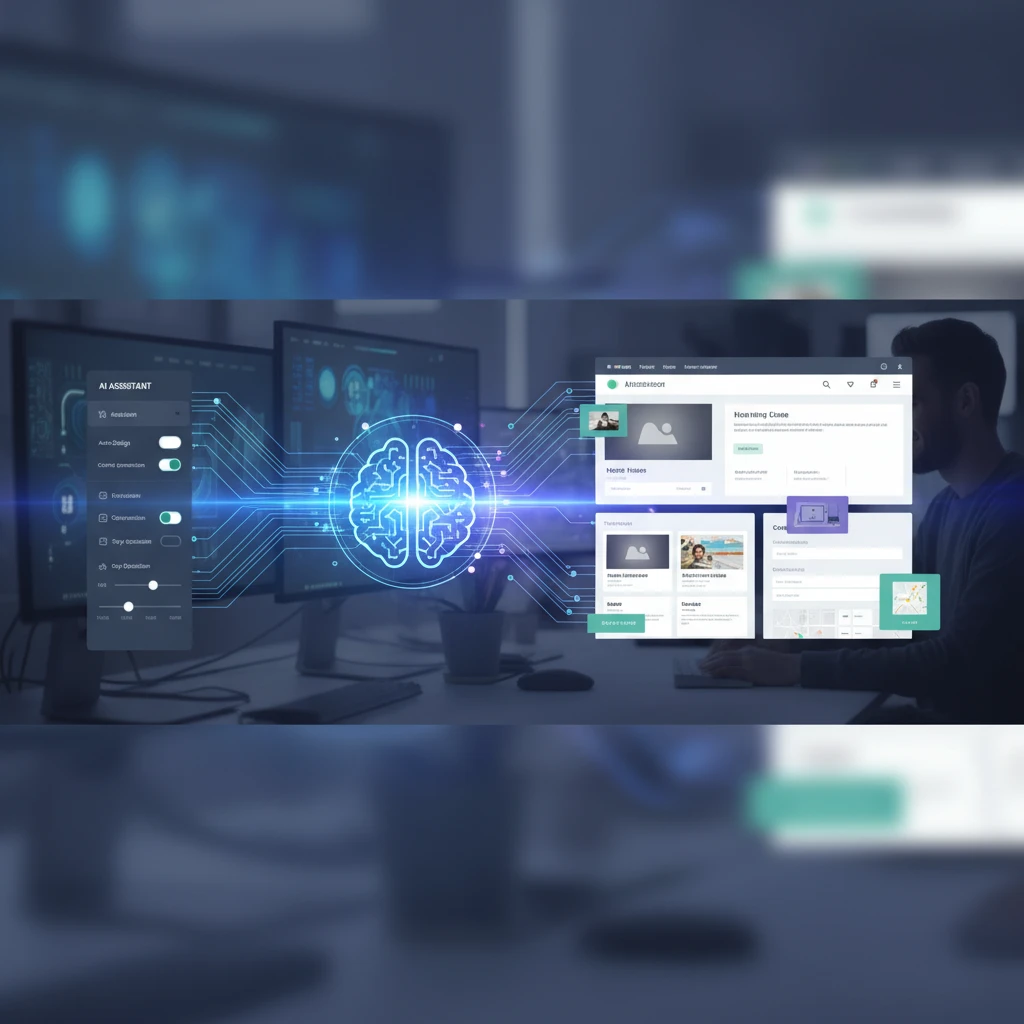 Professional illustration for article about Elementor AI: Automate Your Website Design Workflow