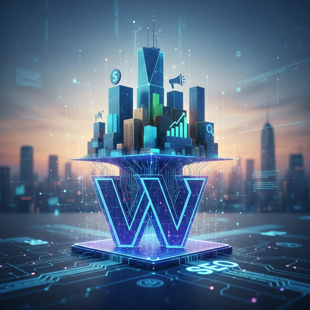 Professional illustration for article about WordPress Web Design: Your Foundation for Business Growth