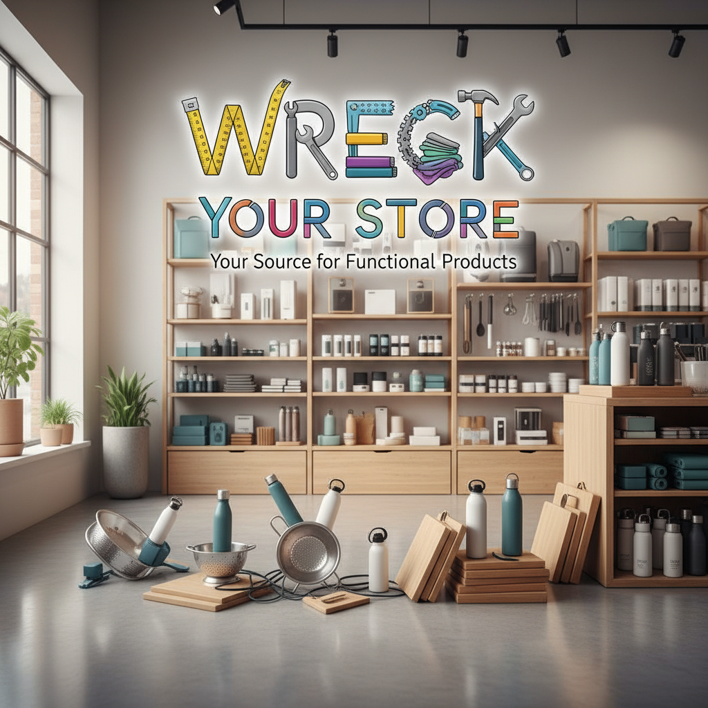Professional illustration for article about Wreck Your Store: Your Source for Functional Products