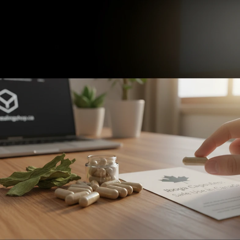 Professional illustration for article about Iboga Capsules: Your Guide to Safe Use in Canada