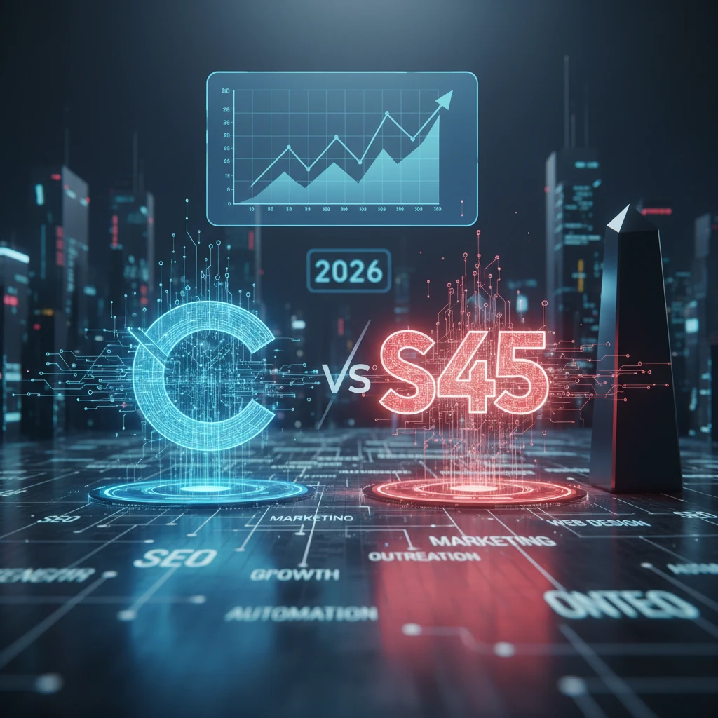 Professional illustration for article about Content Automation: Clearscope vs SEO45 AI in 2026